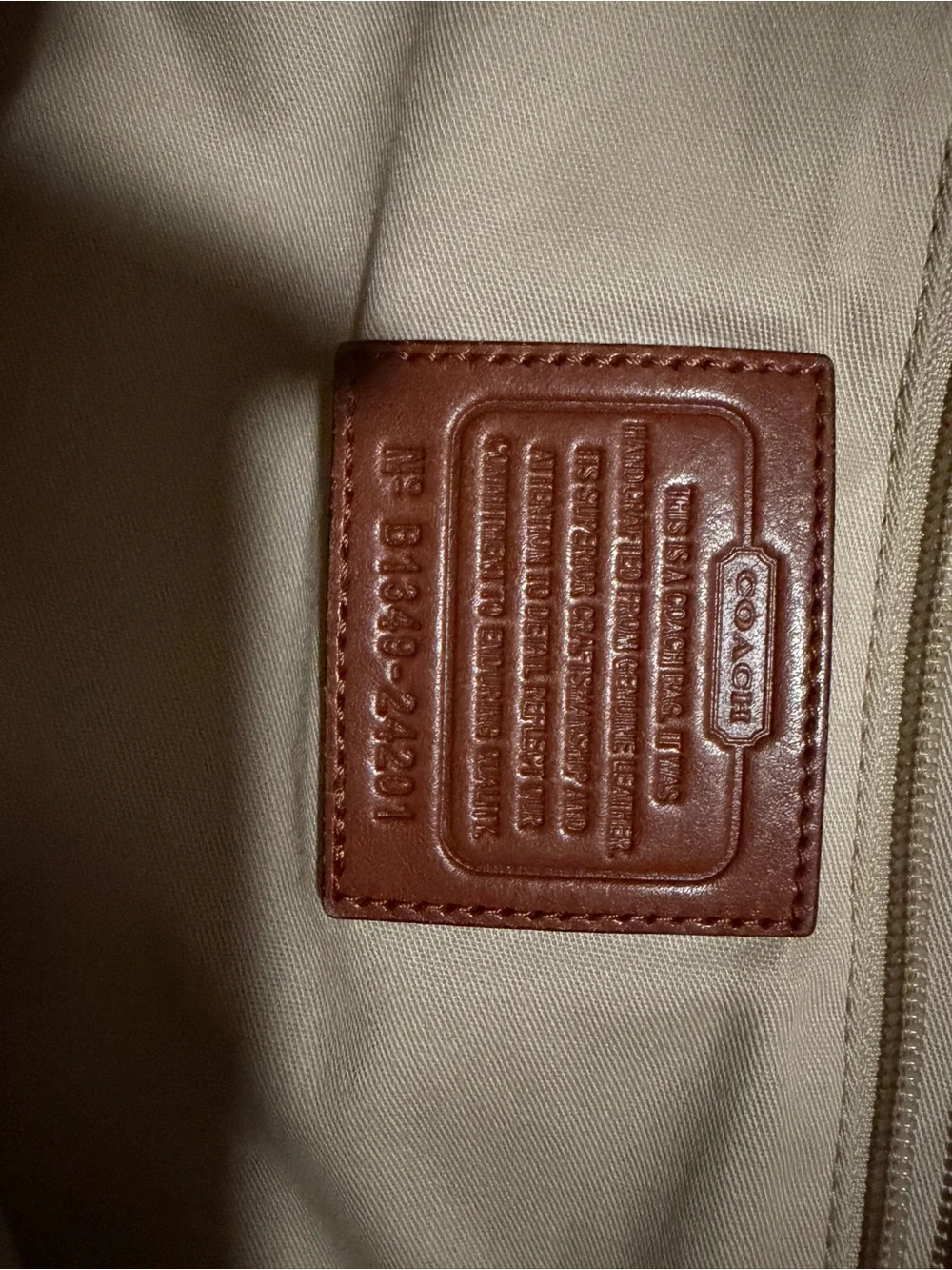 Coach smooth leather